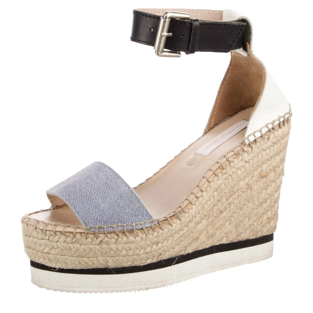 See By Chloe Denim Espadrille Wedge Sandal